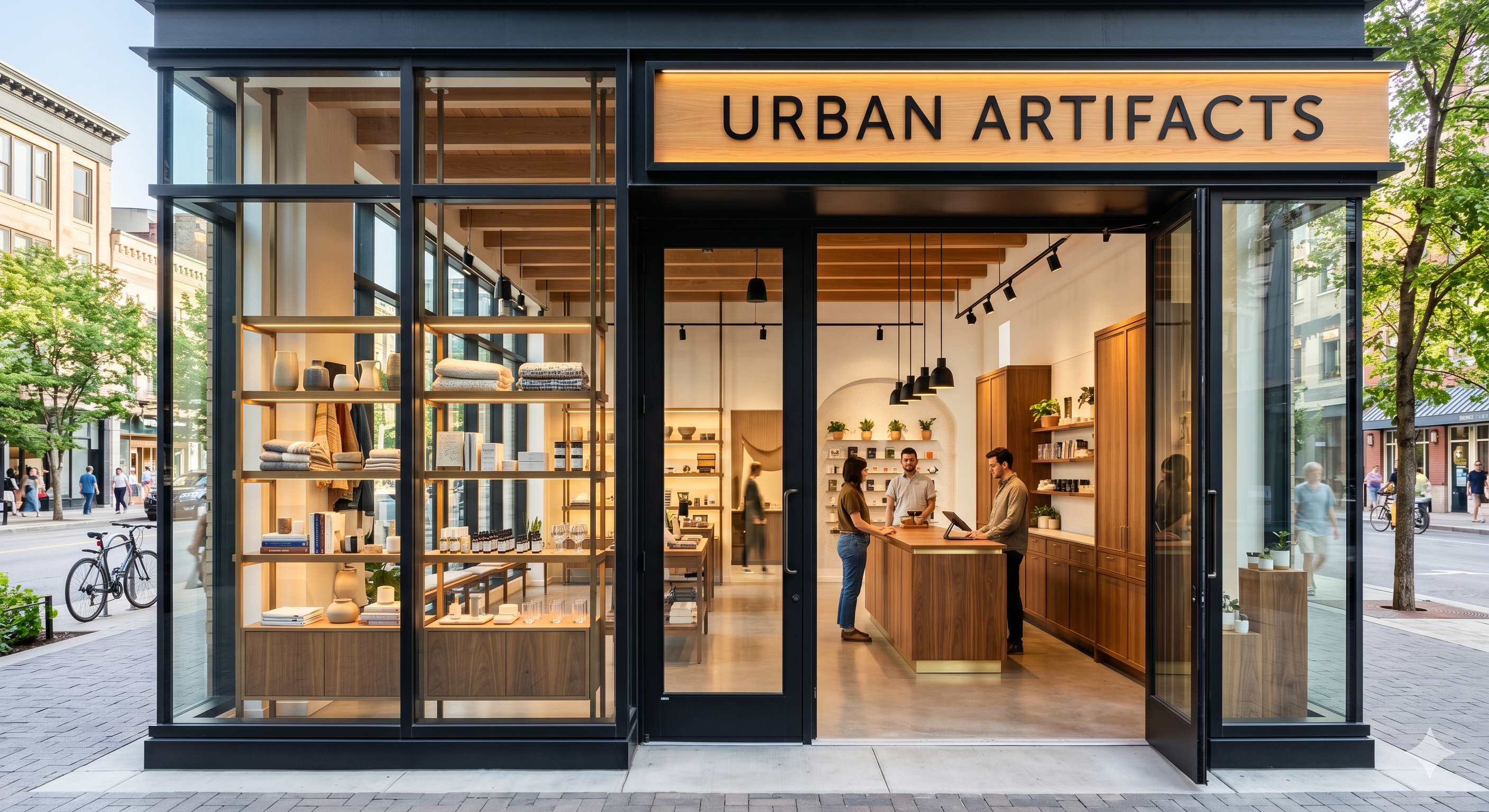 Retail and office build-out — custom millwork and finishes